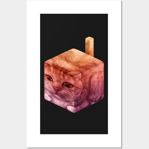 Cat Cube^3 (Voxel Feline, Block Pet, Box Cat) Wall Art by LuigiPunch